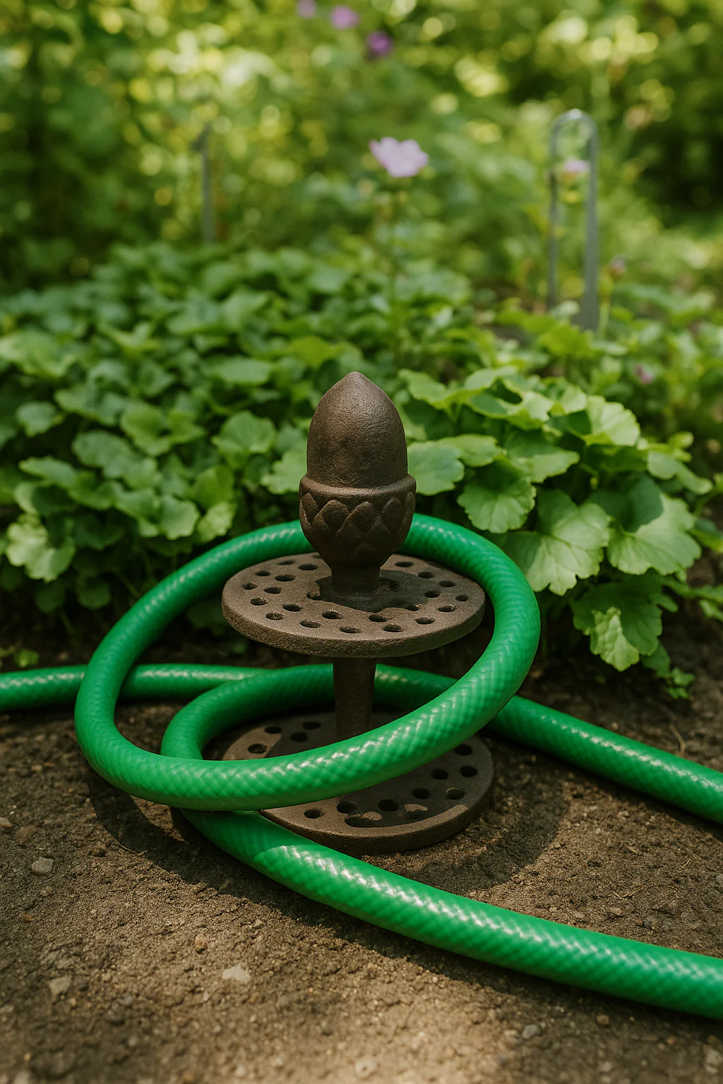 Sierlijke tuinslanggeleider in gietijzer - Image 5