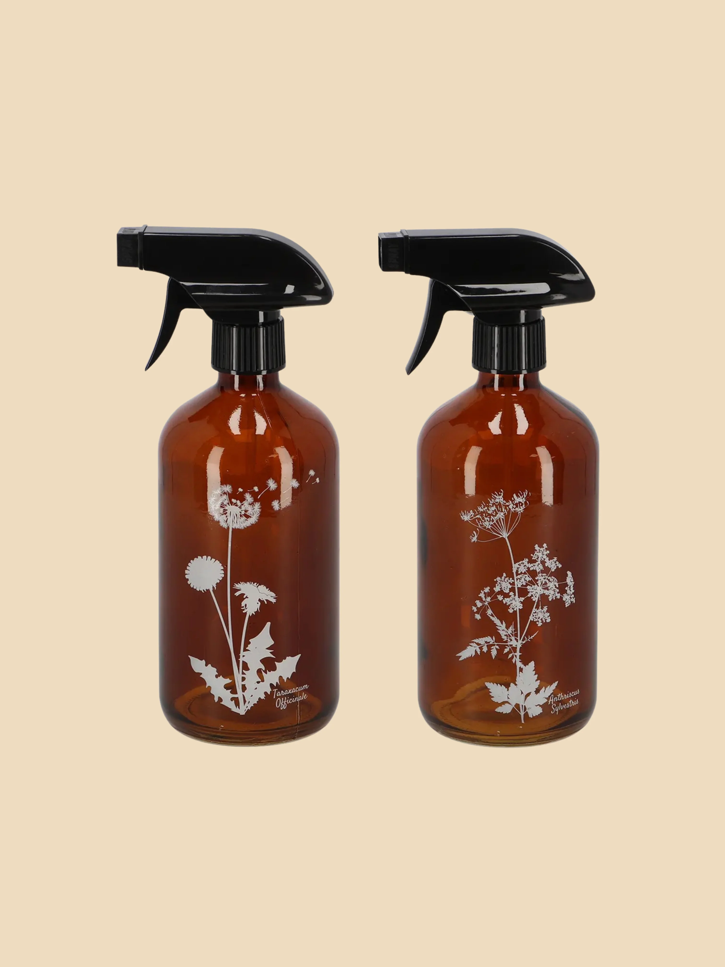 Sprayfles met botanische illustratie